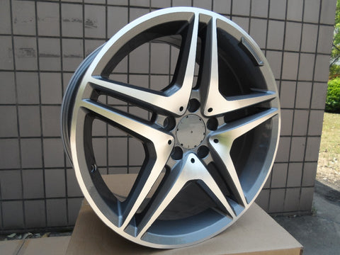 4 New 18x9.5 wheels for MERCEDES BENZ AMG STYLE RIMS WHEELS Gunmetal Machine Face +45mm Alloy Wheel Rims W828
